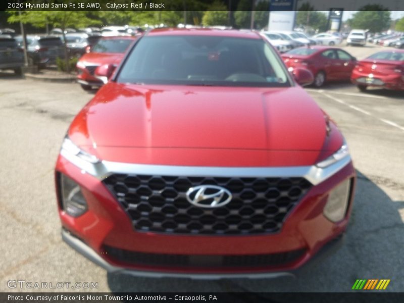 Calypso Red / Black 2020 Hyundai Santa Fe SE AWD
