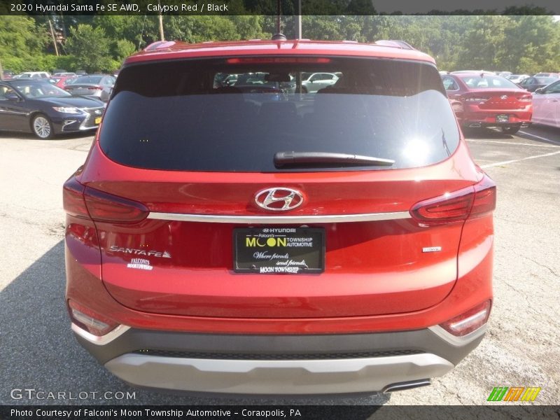 Calypso Red / Black 2020 Hyundai Santa Fe SE AWD