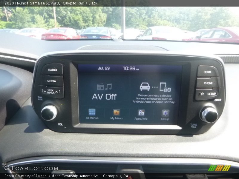 Calypso Red / Black 2020 Hyundai Santa Fe SE AWD