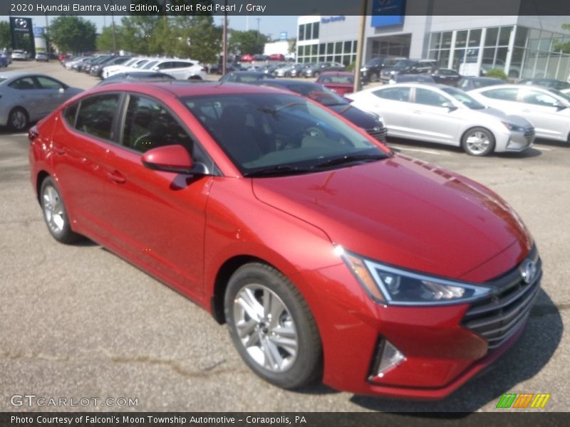 Scarlet Red Pearl / Gray 2020 Hyundai Elantra Value Edition