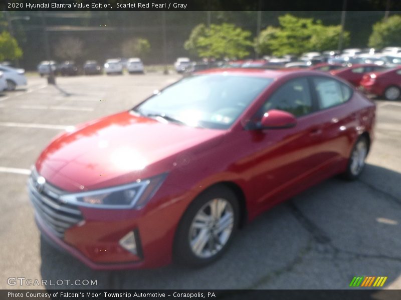 Scarlet Red Pearl / Gray 2020 Hyundai Elantra Value Edition