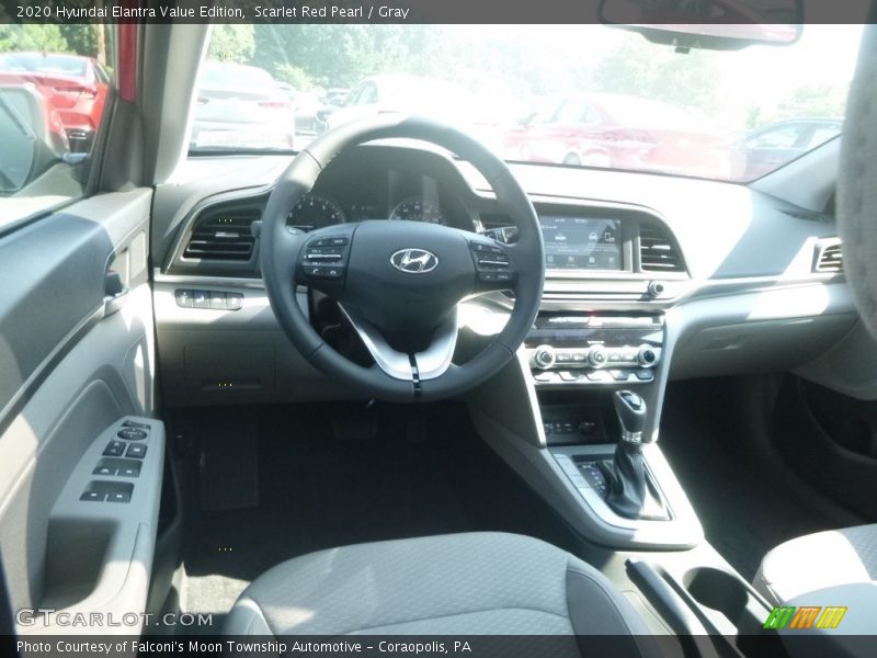 Scarlet Red Pearl / Gray 2020 Hyundai Elantra Value Edition