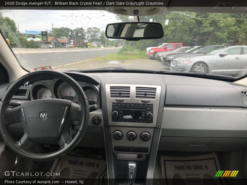 Brilliant Black Crystal Pearl / Dark Slate Gray/Light Graystone 2008 Dodge Avenger R/T