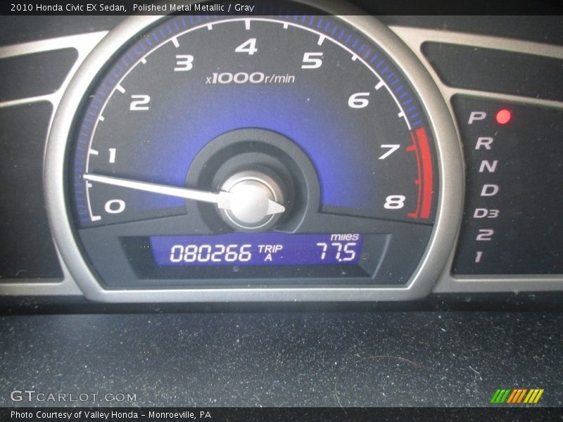 Polished Metal Metallic / Gray 2010 Honda Civic EX Sedan