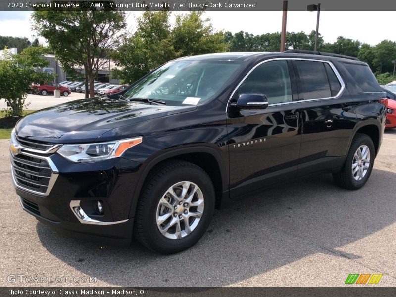 Midnight Blue Metallic / Jet Black/­Dark Galvanized 2020 Chevrolet Traverse LT AWD