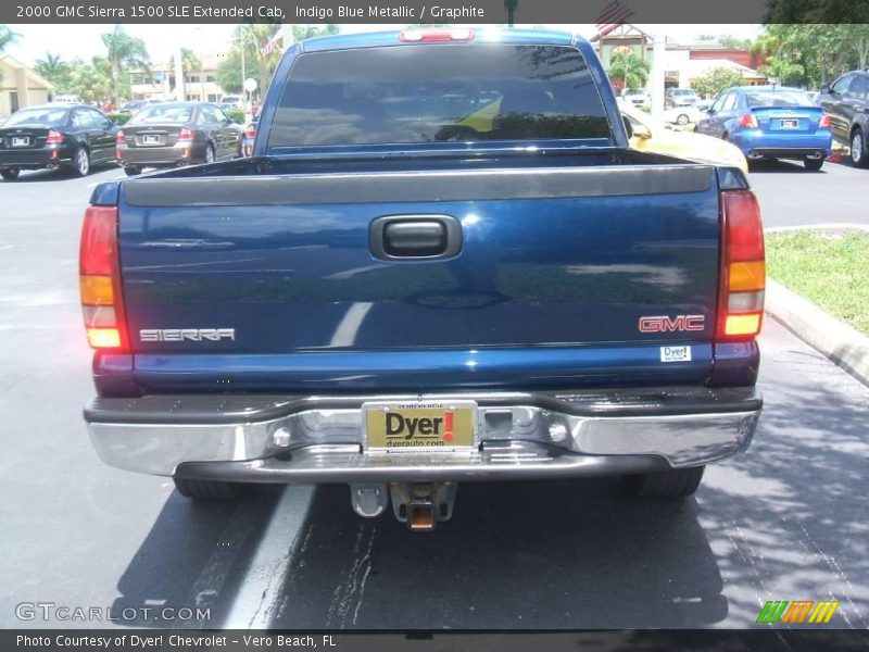 Indigo Blue Metallic / Graphite 2000 GMC Sierra 1500 SLE Extended Cab