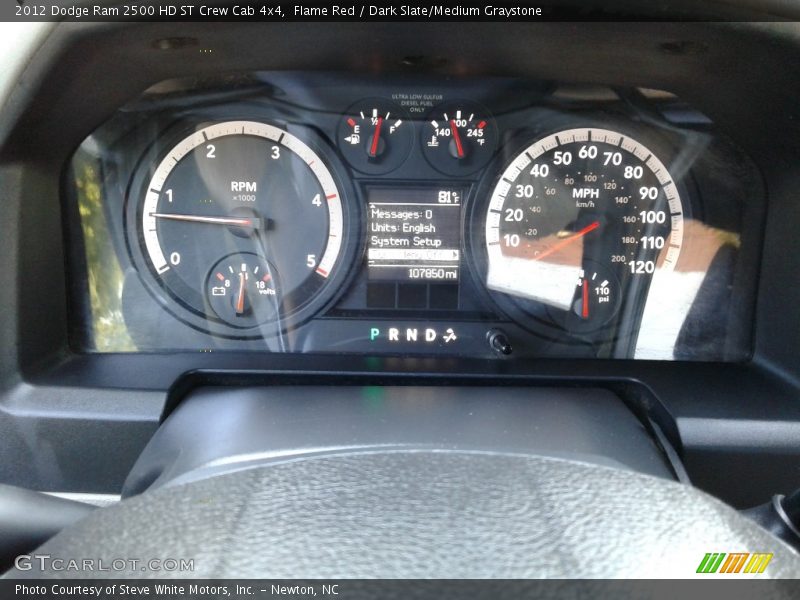 Flame Red / Dark Slate/Medium Graystone 2012 Dodge Ram 2500 HD ST Crew Cab 4x4