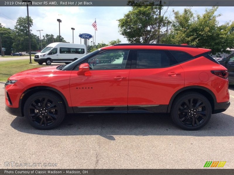 Red Hot / Jet Black 2019 Chevrolet Blazer RS AWD