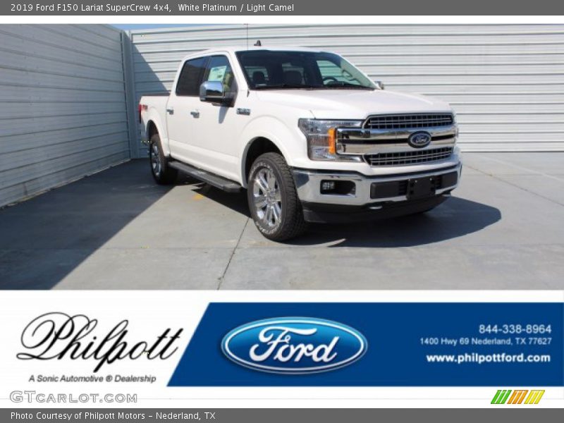 White Platinum / Light Camel 2019 Ford F150 Lariat SuperCrew 4x4