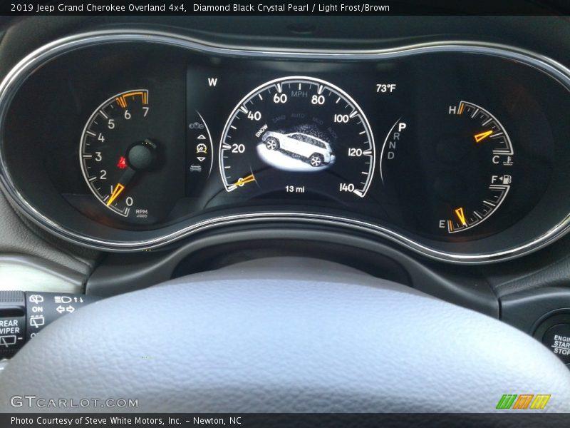Diamond Black Crystal Pearl / Light Frost/Brown 2019 Jeep Grand Cherokee Overland 4x4