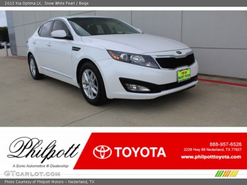 Snow White Pearl / Beige 2013 Kia Optima LX