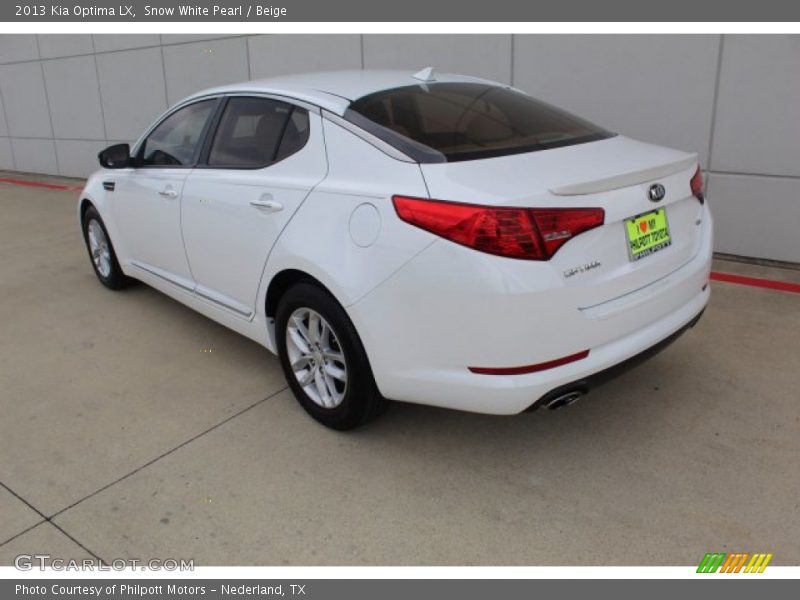 Snow White Pearl / Beige 2013 Kia Optima LX