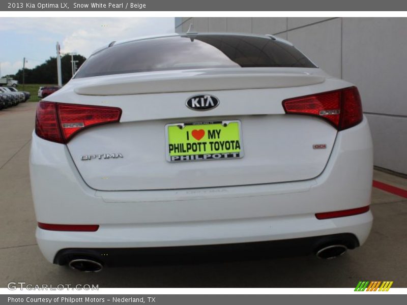 Snow White Pearl / Beige 2013 Kia Optima LX