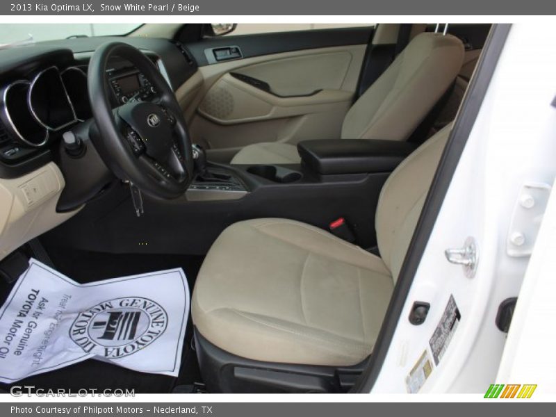Snow White Pearl / Beige 2013 Kia Optima LX
