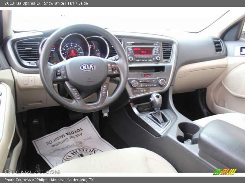 Snow White Pearl / Beige 2013 Kia Optima LX