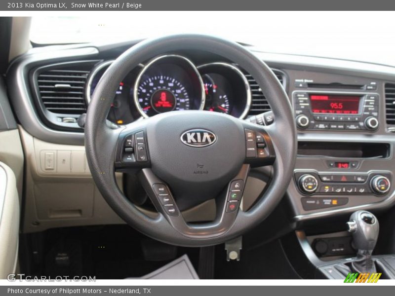 Snow White Pearl / Beige 2013 Kia Optima LX