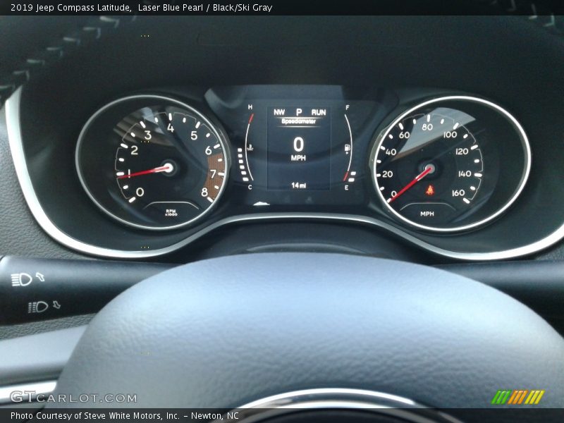 Laser Blue Pearl / Black/Ski Gray 2019 Jeep Compass Latitude