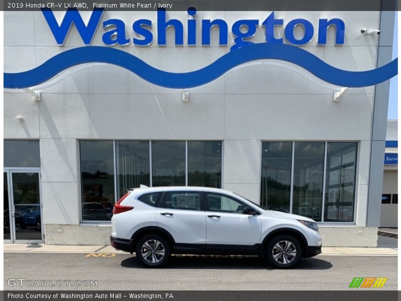 Platinum White Pearl / Ivory 2019 Honda CR-V LX AWD