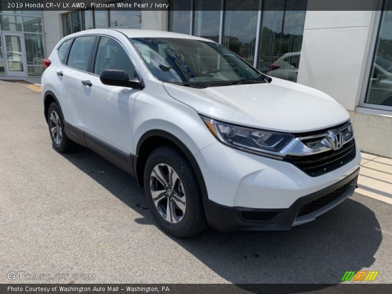 Platinum White Pearl / Ivory 2019 Honda CR-V LX AWD