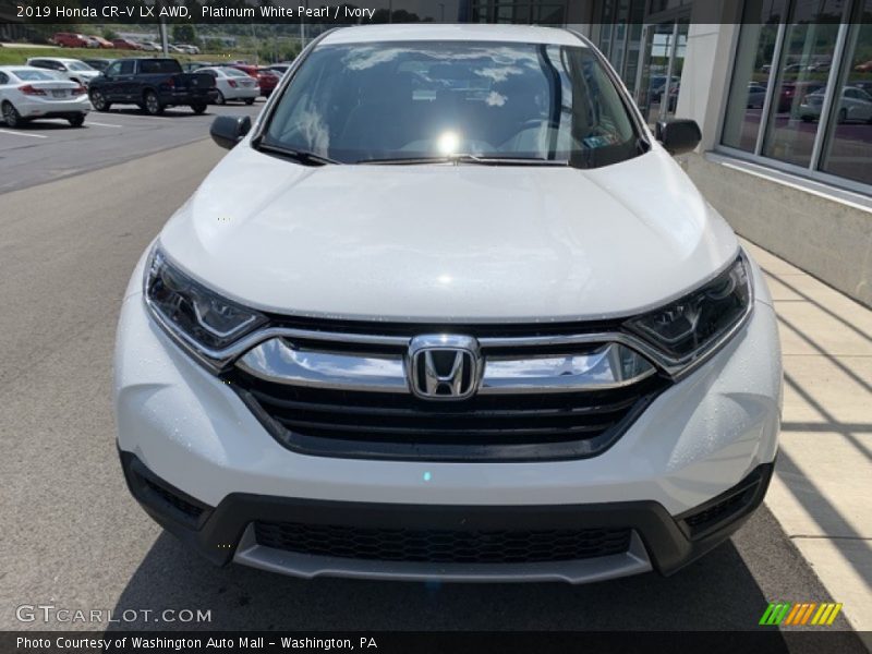 Platinum White Pearl / Ivory 2019 Honda CR-V LX AWD