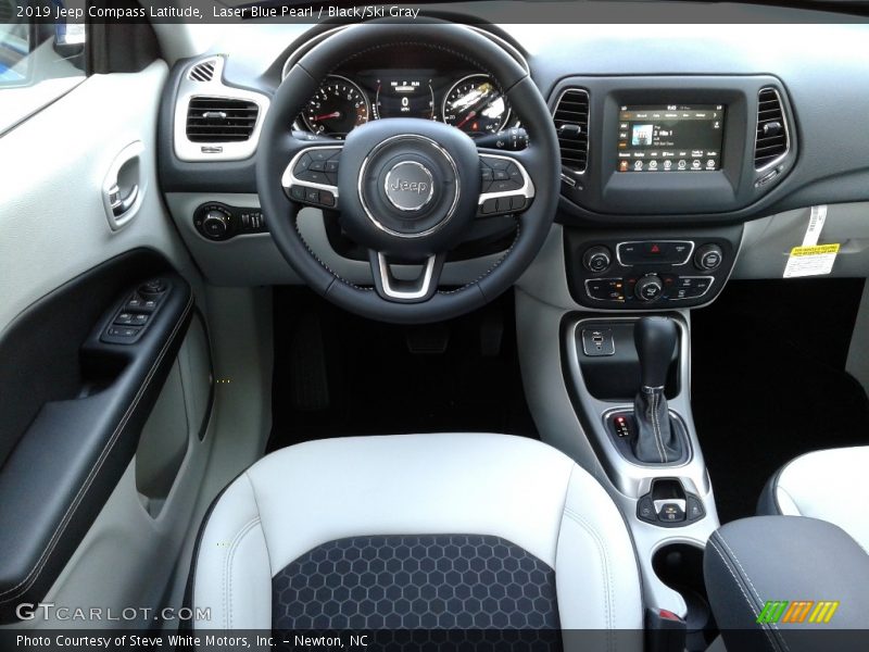 Laser Blue Pearl / Black/Ski Gray 2019 Jeep Compass Latitude