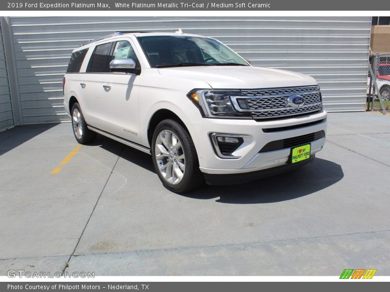 White Platinum Metallic Tri-Coat / Medium Soft Ceramic 2019 Ford Expedition Platinum Max