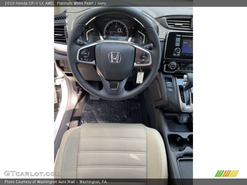 Platinum White Pearl / Ivory 2019 Honda CR-V LX AWD