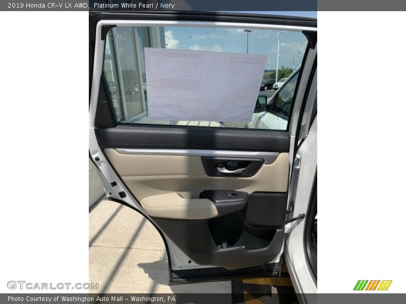 Platinum White Pearl / Ivory 2019 Honda CR-V LX AWD