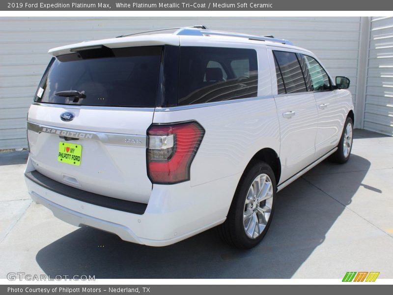 White Platinum Metallic Tri-Coat / Medium Soft Ceramic 2019 Ford Expedition Platinum Max