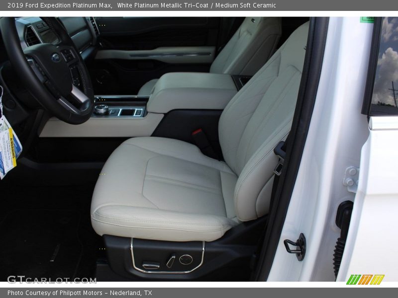 White Platinum Metallic Tri-Coat / Medium Soft Ceramic 2019 Ford Expedition Platinum Max