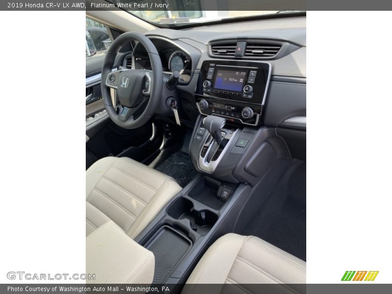 Platinum White Pearl / Ivory 2019 Honda CR-V LX AWD