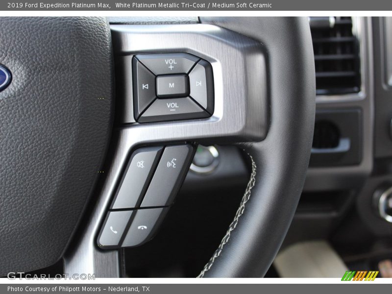 White Platinum Metallic Tri-Coat / Medium Soft Ceramic 2019 Ford Expedition Platinum Max