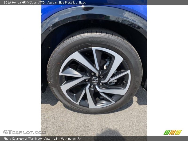 Aegean Blue Metallic / Black 2019 Honda HR-V Sport AWD