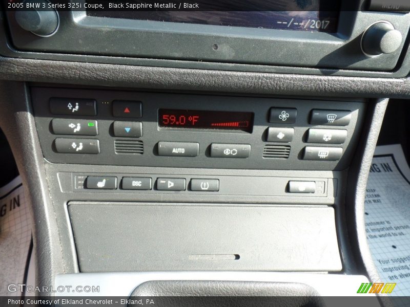 Black Sapphire Metallic / Black 2005 BMW 3 Series 325i Coupe