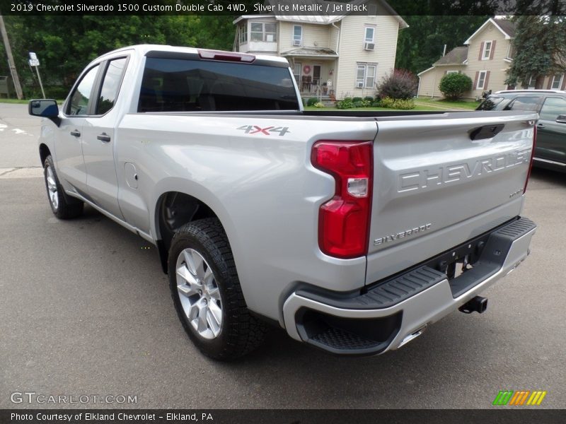 Silver Ice Metallic / Jet Black 2019 Chevrolet Silverado 1500 Custom Double Cab 4WD