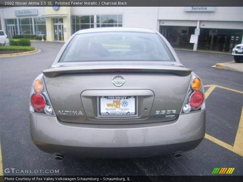 Polished Pewter Metallic / Charcoal Black 2002 Nissan Altima 3.5 SE