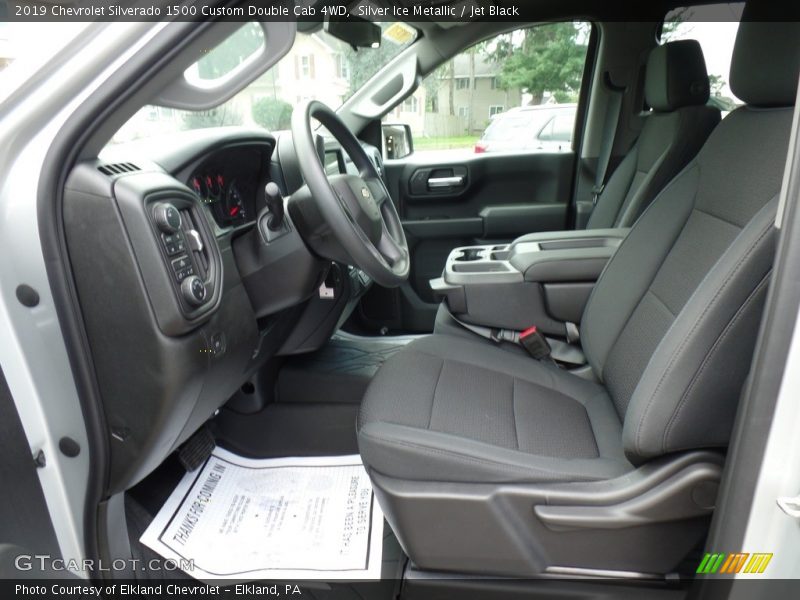 Silver Ice Metallic / Jet Black 2019 Chevrolet Silverado 1500 Custom Double Cab 4WD