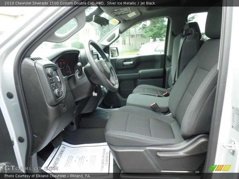 Silver Ice Metallic / Jet Black 2019 Chevrolet Silverado 1500 Custom Double Cab 4WD
