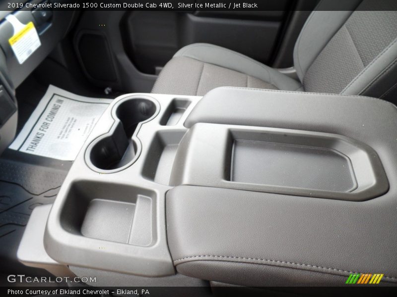 Silver Ice Metallic / Jet Black 2019 Chevrolet Silverado 1500 Custom Double Cab 4WD