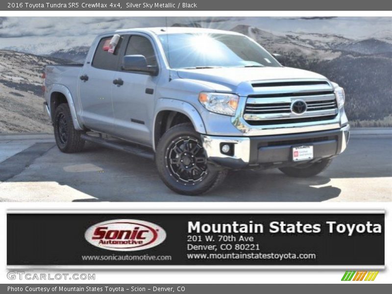 Silver Sky Metallic / Black 2016 Toyota Tundra SR5 CrewMax 4x4