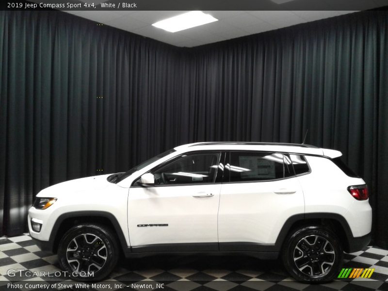 White / Black 2019 Jeep Compass Sport 4x4