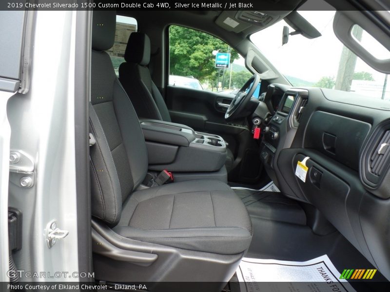 Silver Ice Metallic / Jet Black 2019 Chevrolet Silverado 1500 Custom Double Cab 4WD