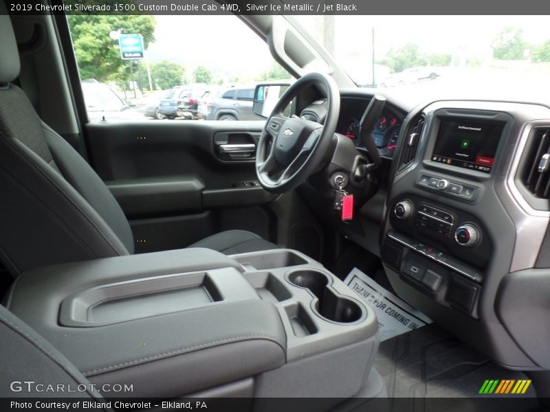 Silver Ice Metallic / Jet Black 2019 Chevrolet Silverado 1500 Custom Double Cab 4WD