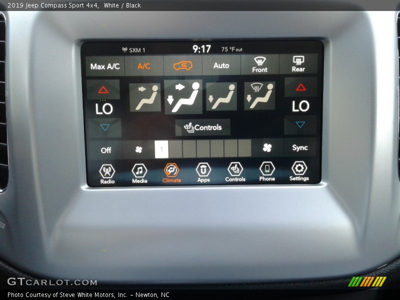 White / Black 2019 Jeep Compass Sport 4x4