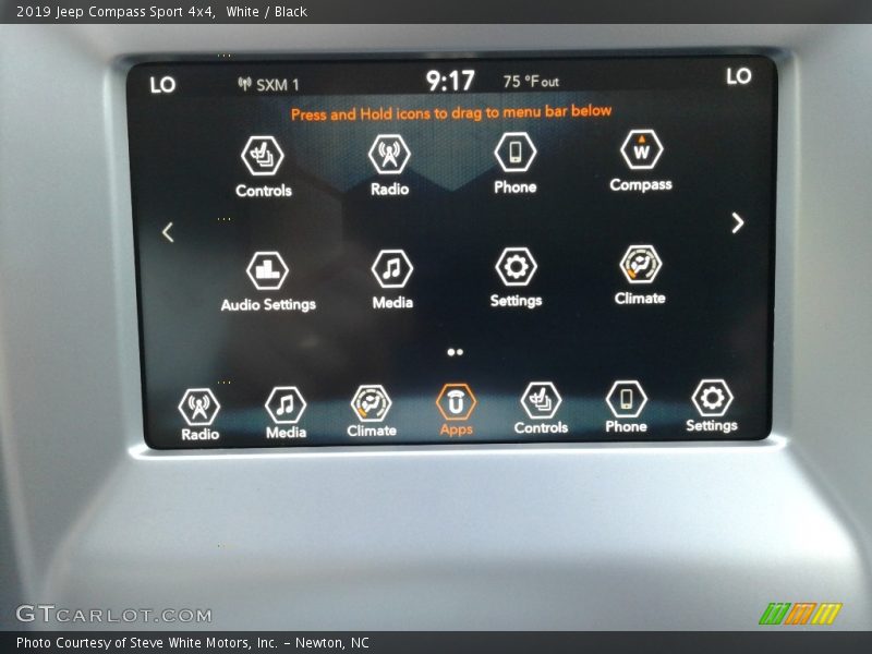 White / Black 2019 Jeep Compass Sport 4x4