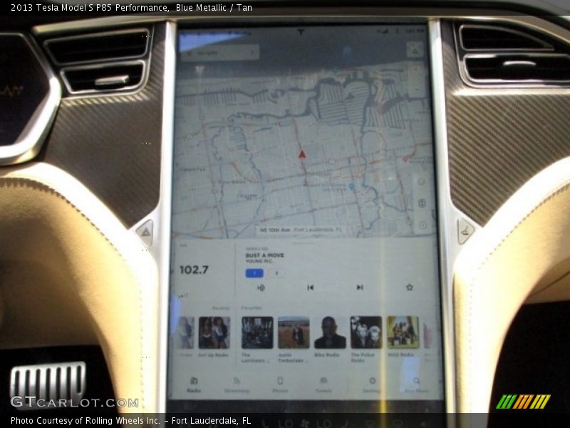 Navigation of 2013 Model S P85 Performance