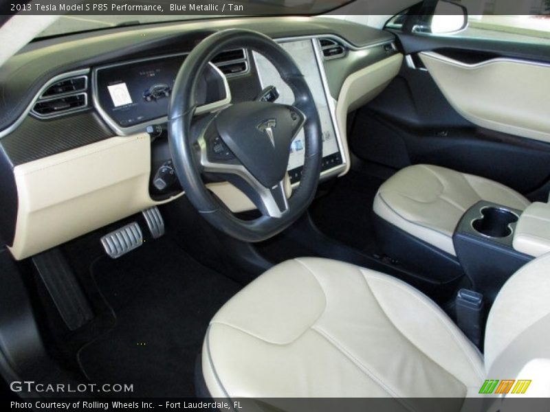  2013 Model S P85 Performance Tan Interior