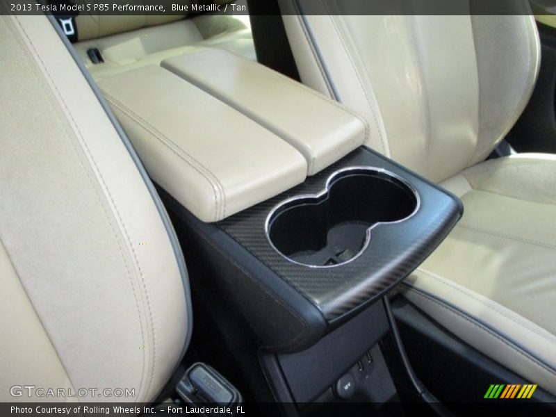 Blue Metallic / Tan 2013 Tesla Model S P85 Performance