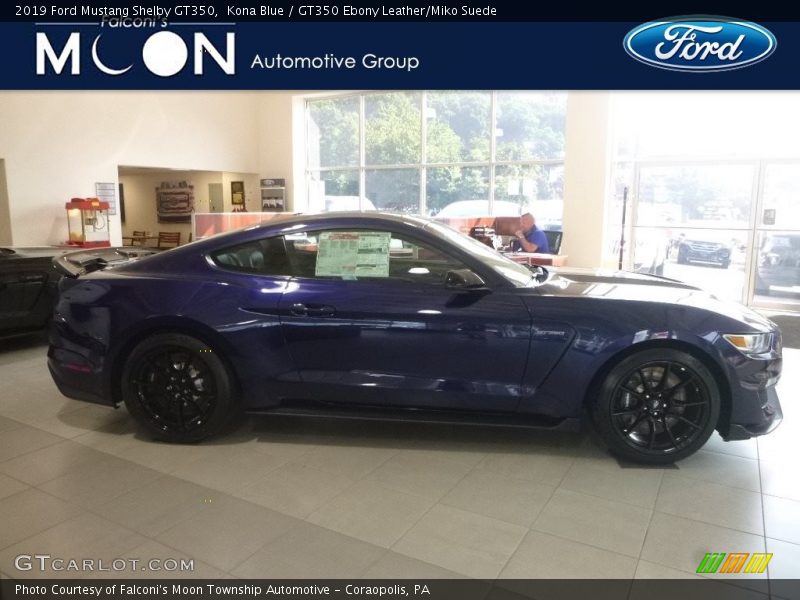 Kona Blue / GT350 Ebony Leather/Miko Suede 2019 Ford Mustang Shelby GT350