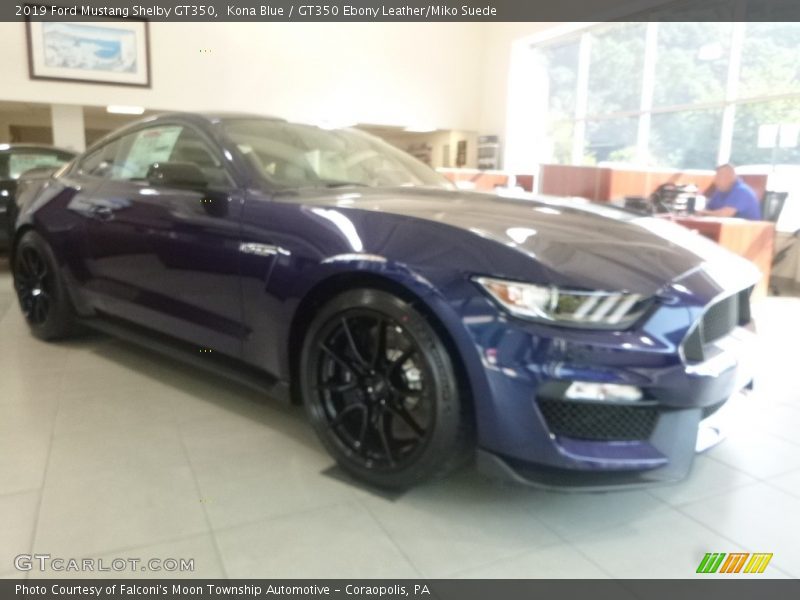 Kona Blue / GT350 Ebony Leather/Miko Suede 2019 Ford Mustang Shelby GT350
